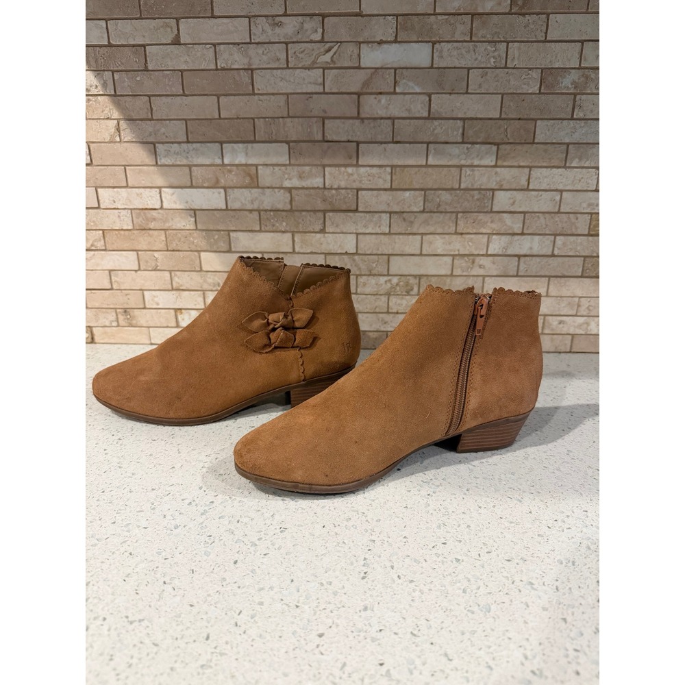 Jack Rogers Kali Suede Booties Women's Tan Brown Ankle Boots